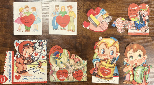 Vintage 1940s A-Meri-Card Valentines Cards - Antique Adorable A-Meri-Card Valentines Gifts