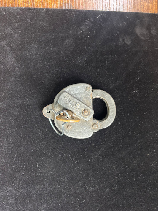 Working Vintage PRR Pennsylvania Railroad Brass Switch Lock & Key | Original Railroad Lock | Railroadiana Collectible | Working Lock & Key