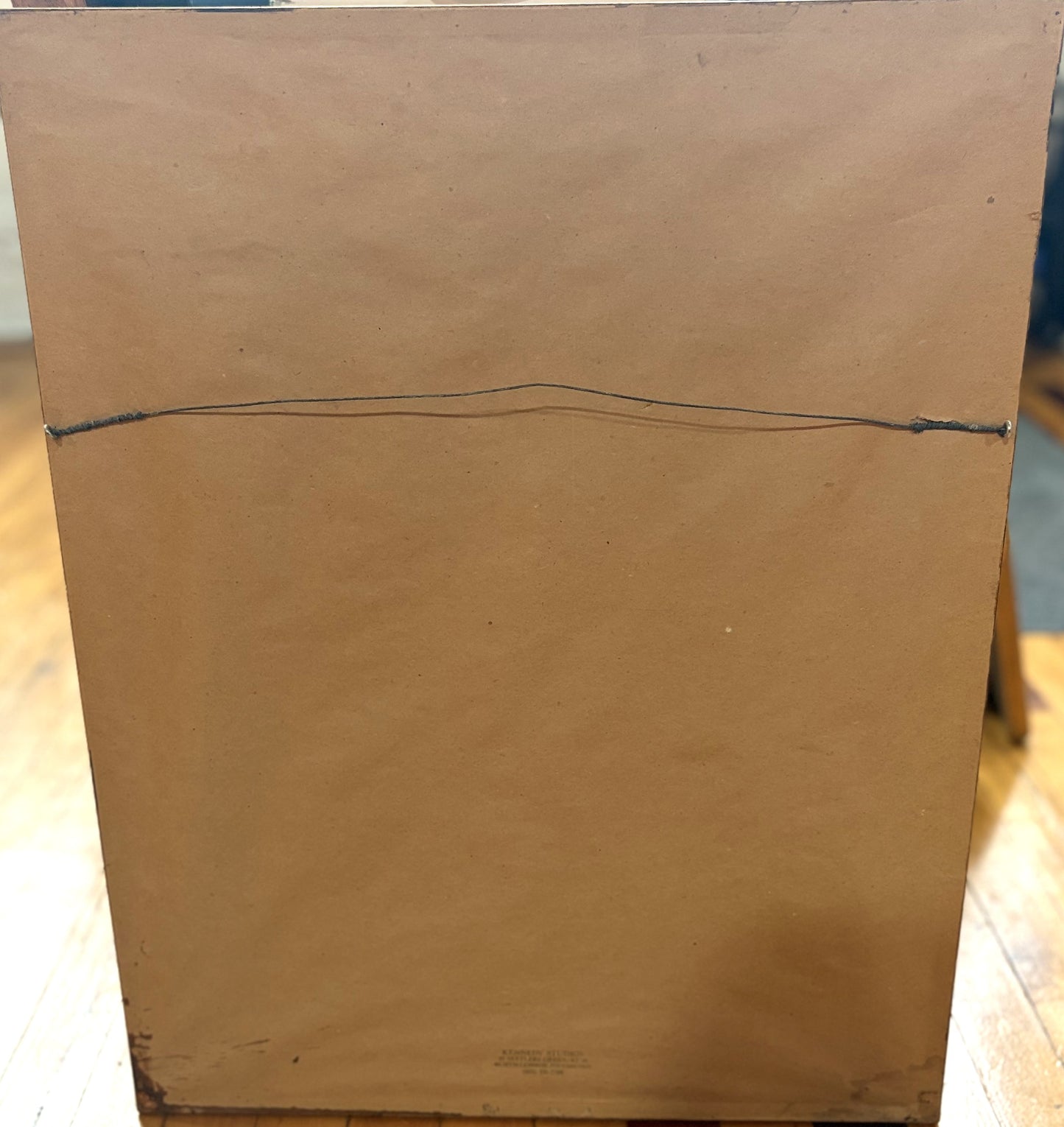 Vintage Thai Temple Rice Rubbing Framed Artwork - Thai Temple Colored Rice Rubbing Three Musicians Piece