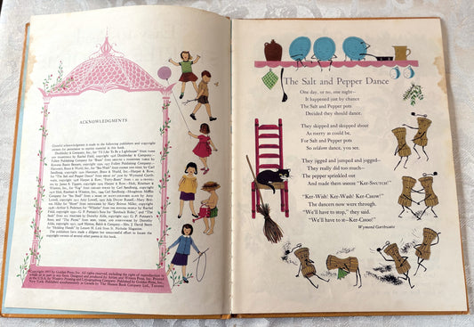 Vintage Children's Poetry Stories 1955 Simon Schuster Big Golden Book - Vintage 1955 "Easy-to-Read Stories and Poems" A Big Golden Book