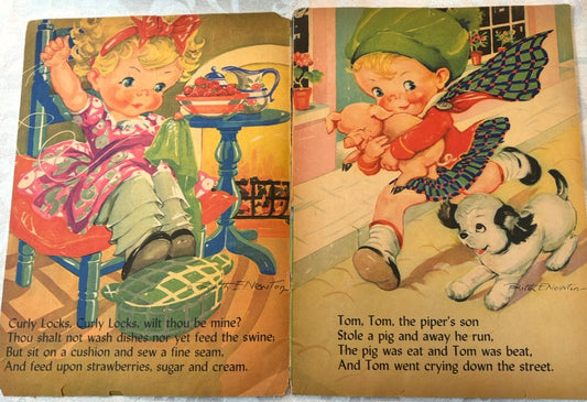 Collectible Vintage Children's Book: 'Ruth Newton's Mother Goose' 1943 - 1943 Ruth Newton's Mother Goose Hardcover Book Classic Nursery Rhymes
