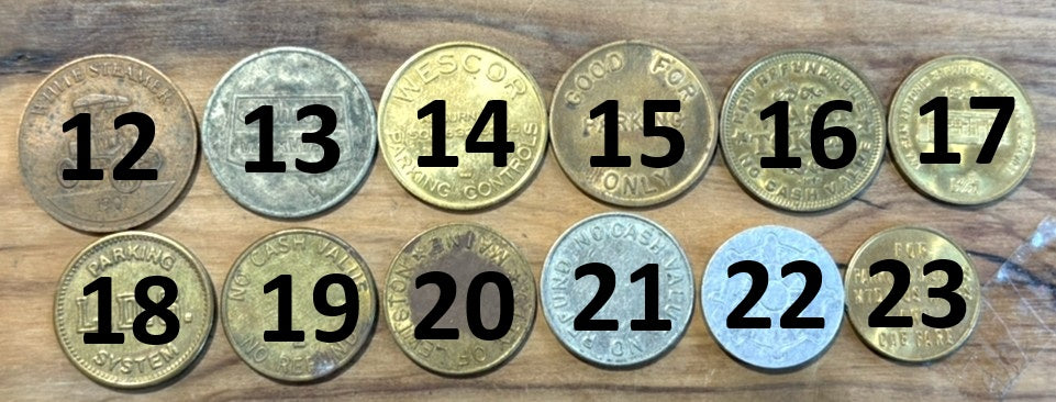 Carwash and Parking Tokens - Parking and Carwash Collectible Tokens - Park/Carwash Tokens Pick Your Variant!!