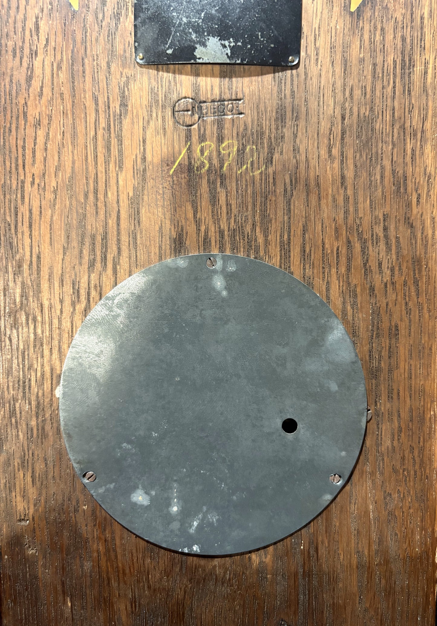 Antique 1892 Thyme & Søn Kallundborg Wood Carved Weather Station - 19th Century Danish Art Nouveau Barometer & Thermometer by Thyme & Søn