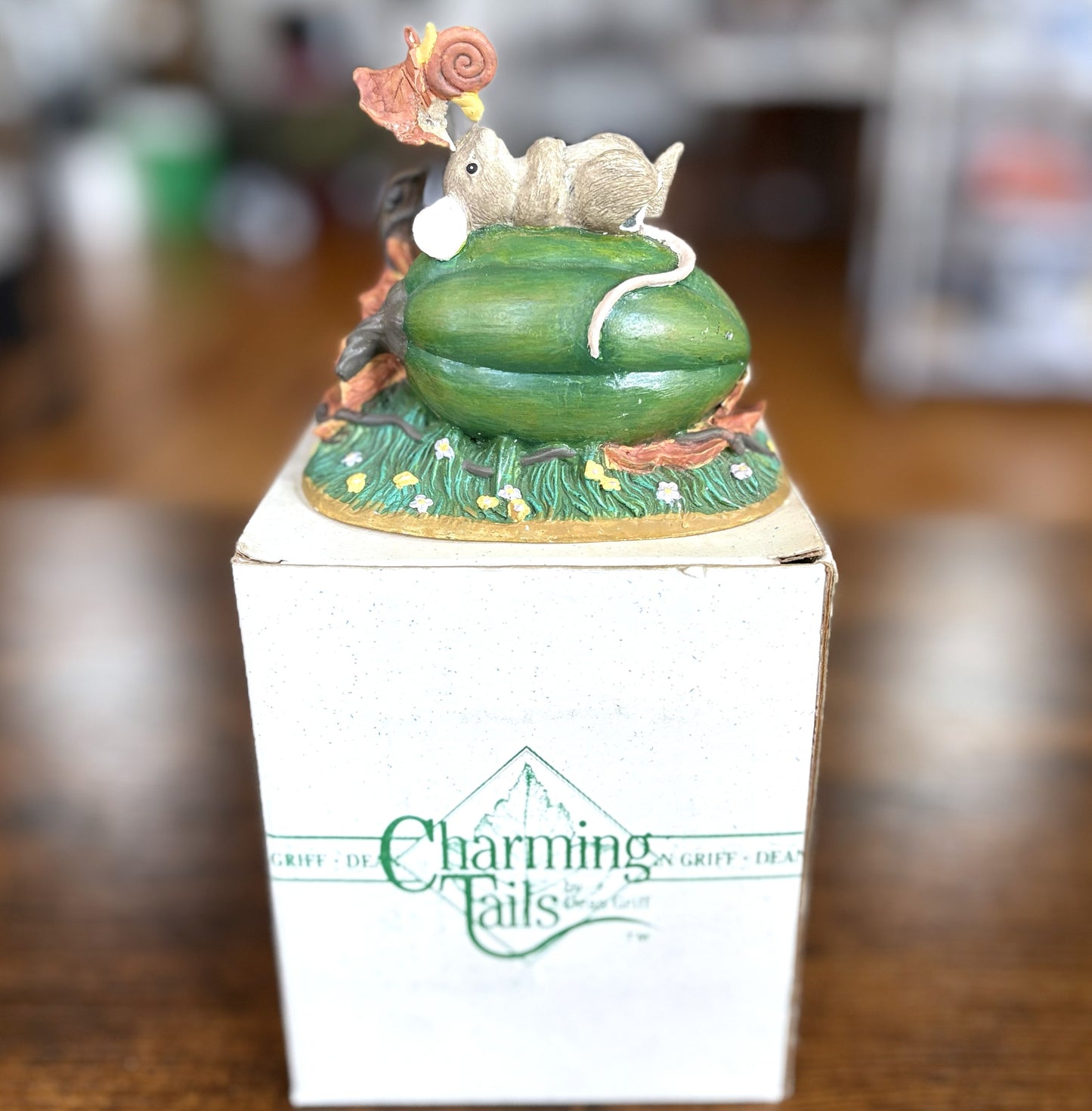 Vintage Charming Tails "Garden Naptime" Figurine *Damaged - Damaged Antique Garden Naptime Charming Tails Figure in Box