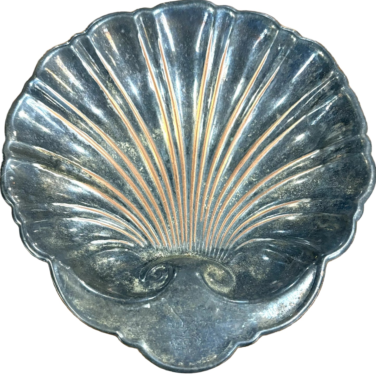 Vintage Shell-Themed Trinket Stamped with Lion Engraving - Beautiful Trinket Dish 3-Footed Silver Plate Sea Shell