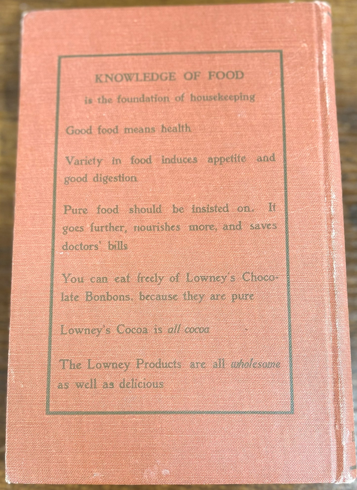 Vintage 1921 Illustrated Lowney's Cook Book - Rare 1920s Lowneys Hard Cover CookBook