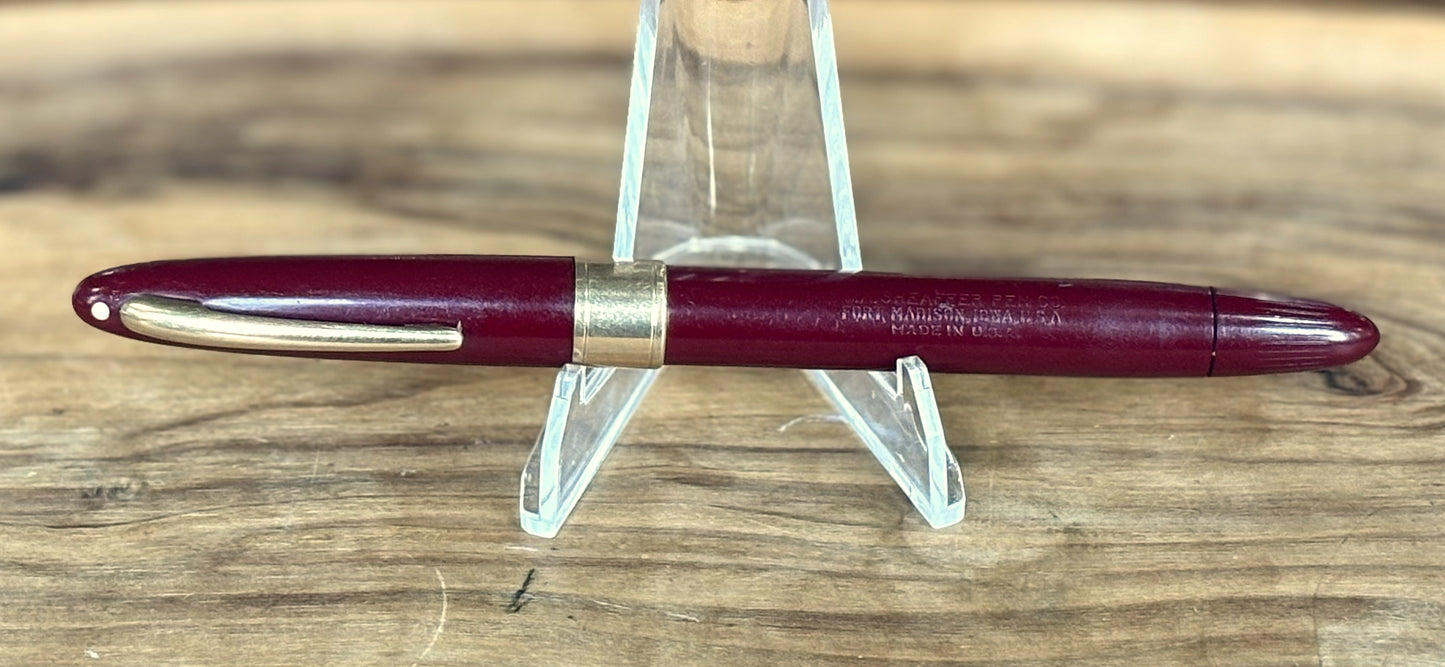 Vintage Sheaffer Pen Burgundy 14k Gold Nib - Sheaffer Imperial Fountain Burgundy 14K Gold Nib Pen