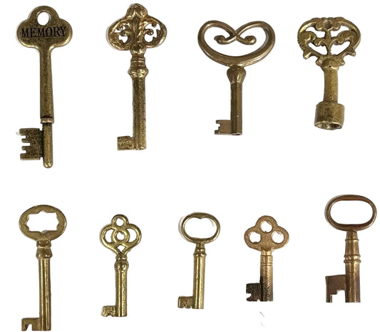 Vintage Antique Skeleton Keys Choose Your Style Numbered 1-19 - Decorative Metal Skeleton Keys for Jewelry & Crafts Pick Your Variant