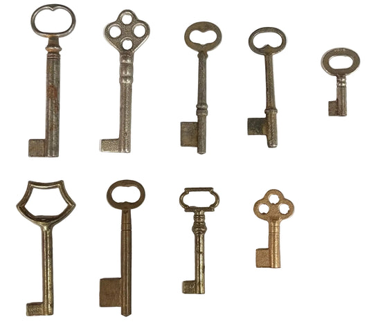Vintage Antique Skeleton Key Blanks Choose Your Style Numbered 1-9 - Decorative Metal Skeleton Key Blanks for Jewelry & Crafts Pick Your Variant