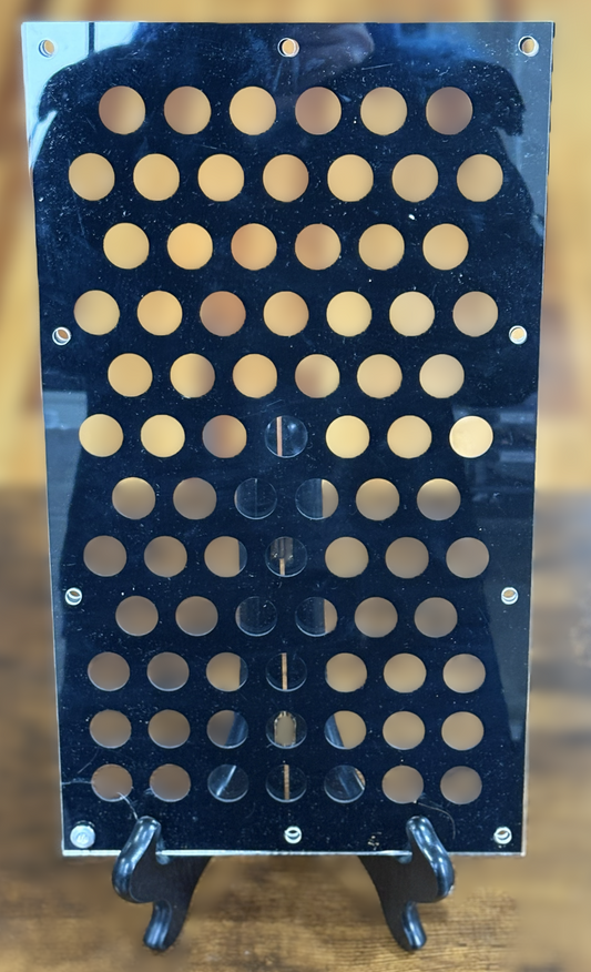 Capital Plastics Roosevelt Dime Coin Holder 1946-1976 Black Board No Screws - Vintage Capital Plastics 1946-1976 Roosevelt Dime Holder Board No Screws