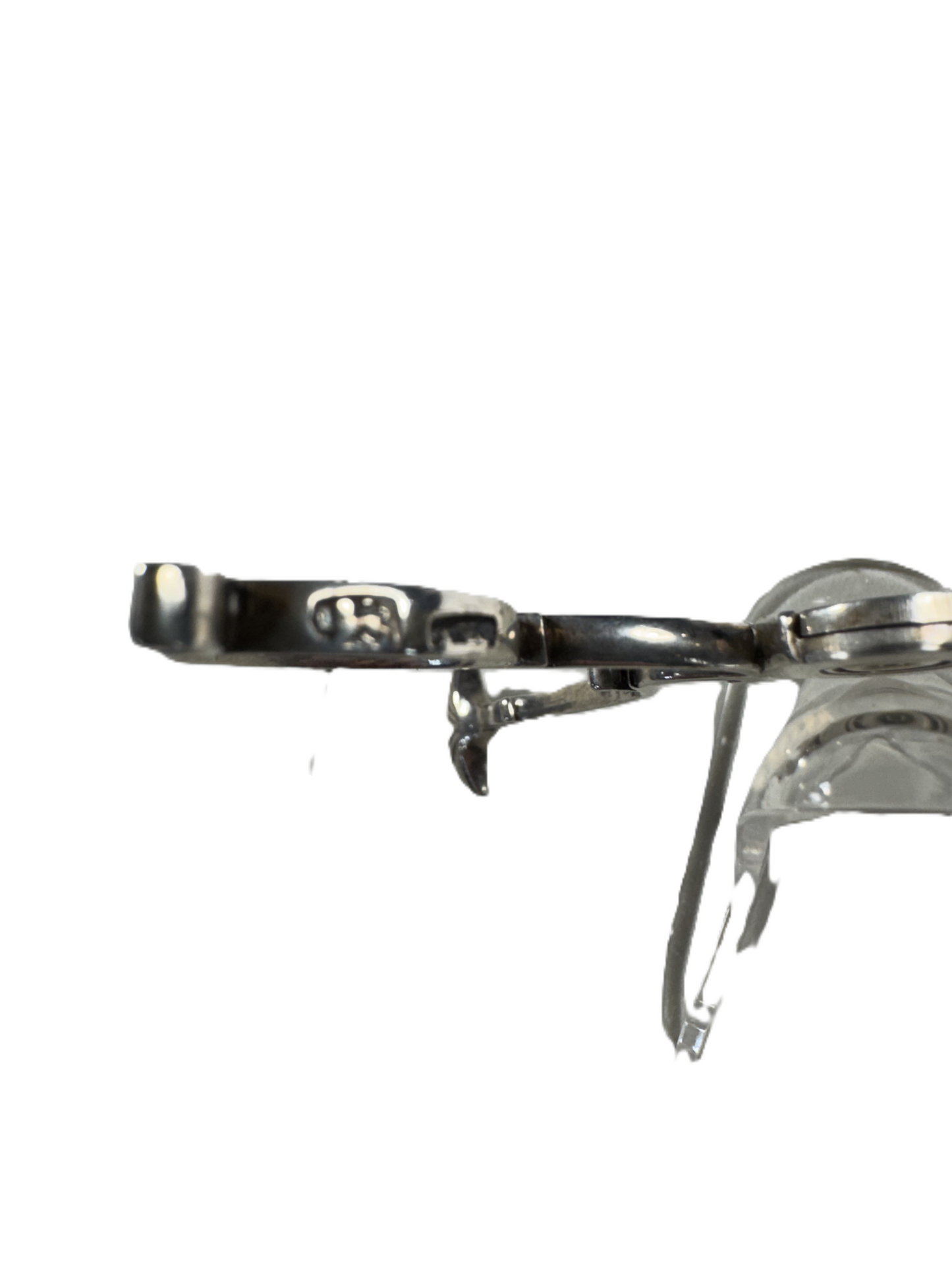 Georgian Sterling Silver Scallop Head Tongs - Stamped and Tested Sterling Silver - Lion Passant Stamped - 4.52 Inches
