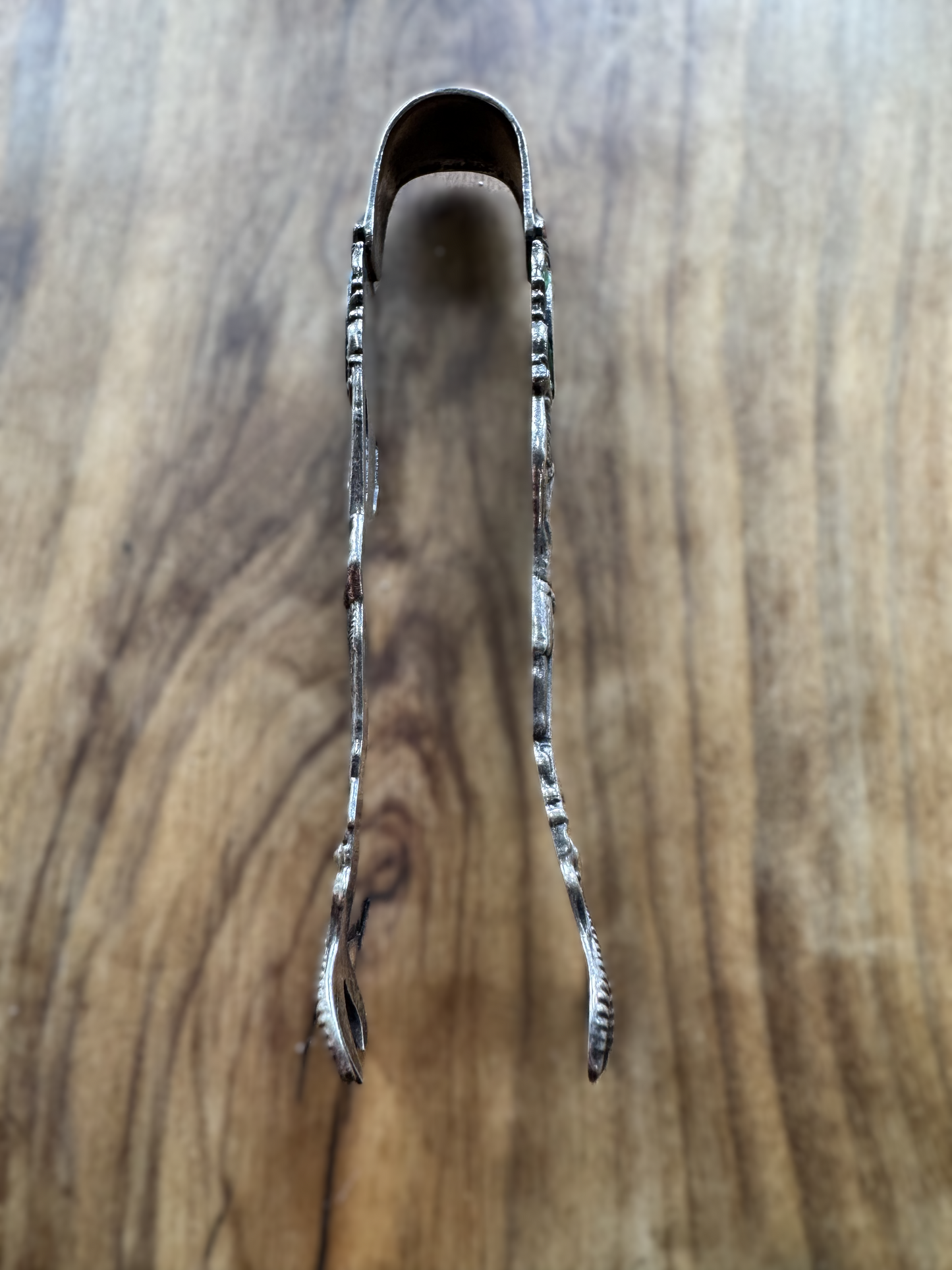 Antique Sterling Silver Native Chief Montreal Tongs - Stamped and Tested Sterling Silver - Sugar Cube Tongs - Claw Tongs - 4 Inches