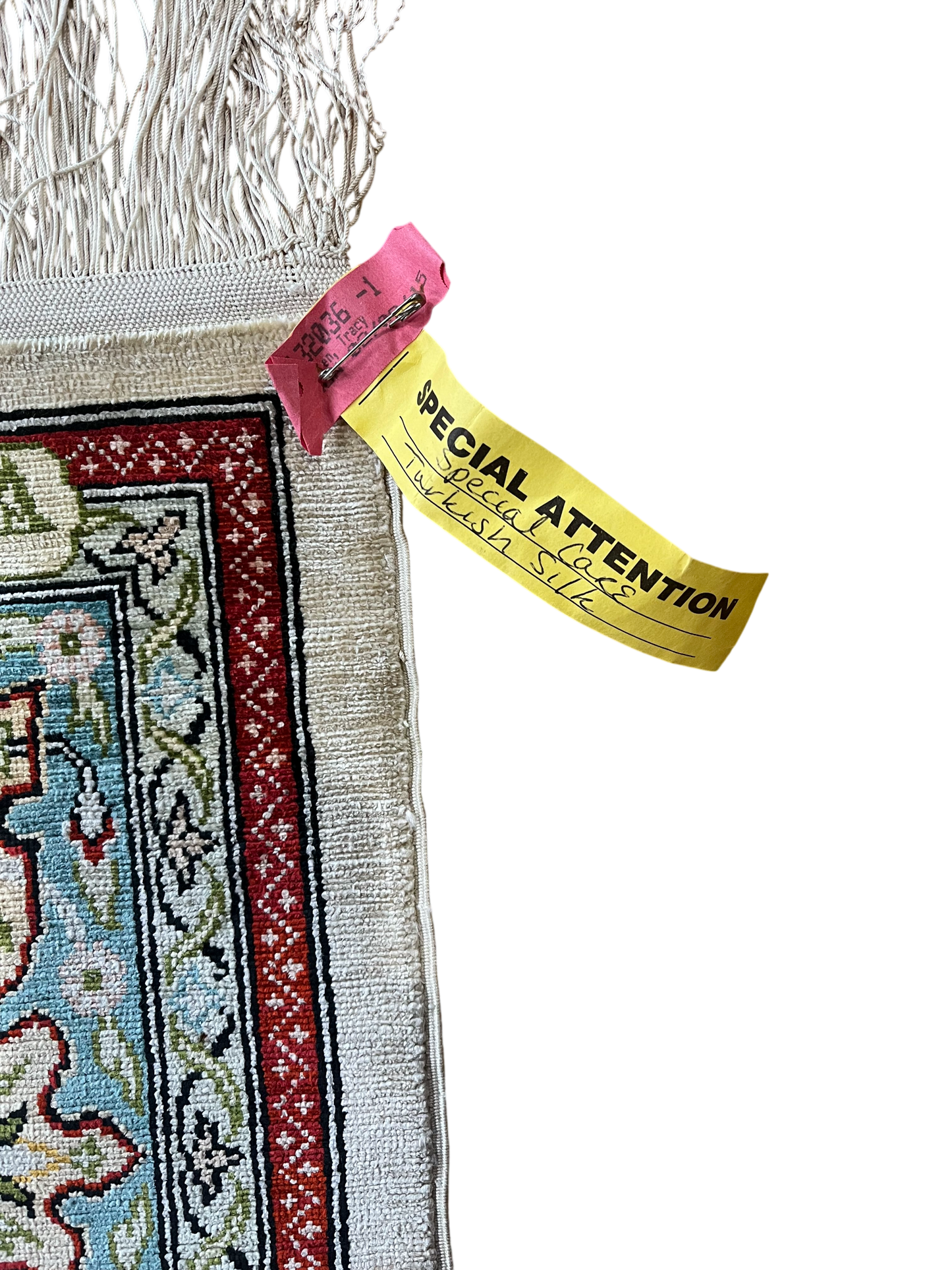 Genuine Silk on Silk Hand Knotted Turkish Hereke Rug - 100% Silk - Approx. 400 KPSI - 81cm X 58cm - Authentic Signed Turkish Silk Carpet