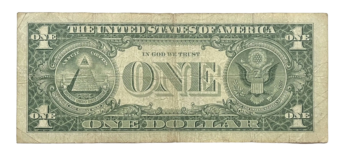 1957A Fancy Bookend Pattern Serial Number 1 Dollar Silver Certificate - 59183759 - 1957 A One Dollar Fancy Serial Banknote - Fr#1620