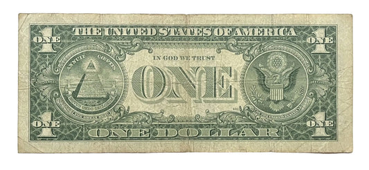 1957A Fancy Bookend Pattern Serial Number 1 Dollar Silver Certificate - 59183759 - 1957 A One Dollar Fancy Serial Banknote - Fr#1620