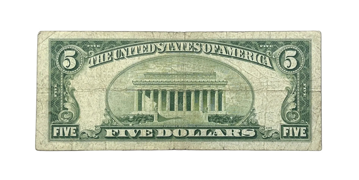 1953 Silver Certificate 5 Dollar Star Note - Fine (F) - 1953 Blue Seal Five Dollars Star Note - Fr.1655*