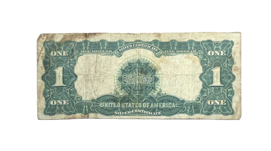1899 Large Silver Certificate 1 Dollar Black Eagle Note - Fine (F) - Teehee/Burke Signatures - Rare 1899 One Dollar Silver Note - Fr#233