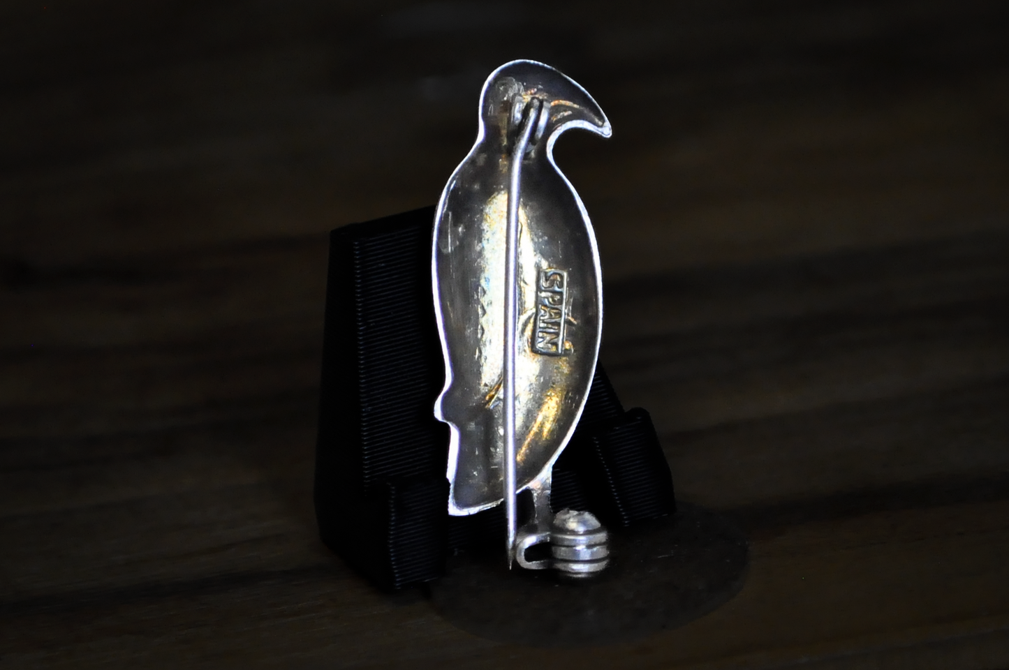 Vintage Sterling Silver Heraldic Eagle Brooch Filigree Tribal Scroll Design - Spain Bird Pin 925 Sterling Silver Openwork Figural Jewelry