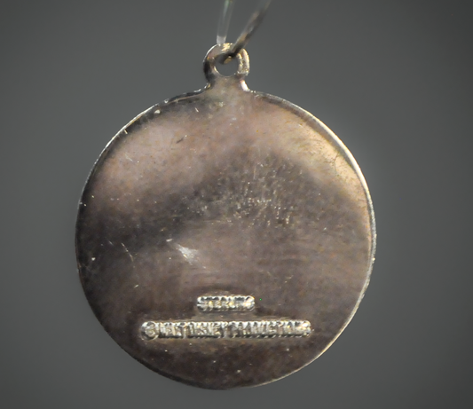Vintage Sterling Silver Mickey Mouse Circular Pendant Walt Disney World - Walt Disney World Mickey Mouse Charm Sterling