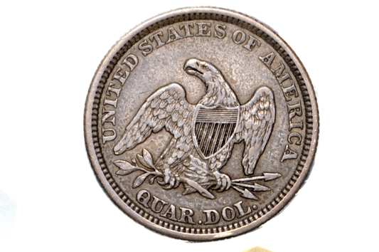 1861 Seated Liberty Quarter - XF - 1861 Silver Quarter 1861 Liberty Seated Quarter; Historic Coin Type, Great Collection Addition
