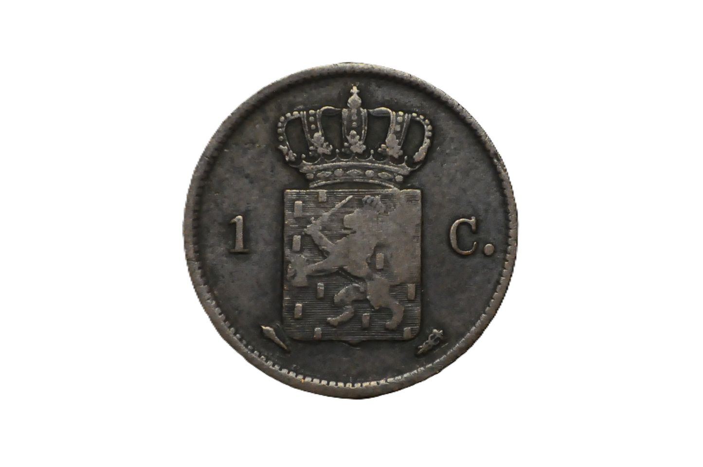 1831 Netherlands 1 Cent - Old Netherlands Coin, Super Cool - Early 1800s Coins - European Coins