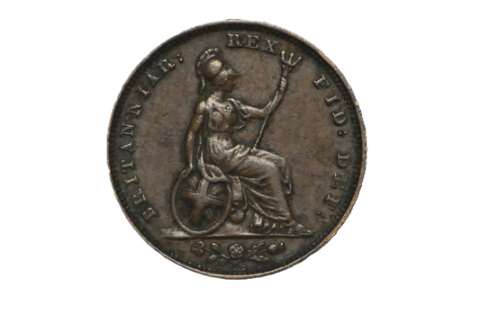 1826 UK Farthing - XF Condition - Second Issue 1826 British Farthing Type 2 - Collection Worthy