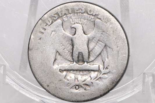 1932-D Washington Silver Quarter - AG - Denver Mint - Key Date Washington 1932D - 1932 D Washington Quarter