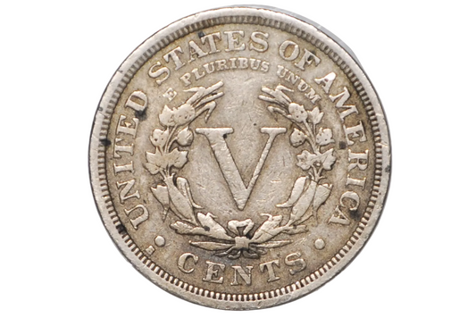 1912-S Liberty Head Nickel, The Key Date - Fine - San Francisco Mint - Liberty Nickel 1912S, Very Rare Coin, Only 238,000 Made!