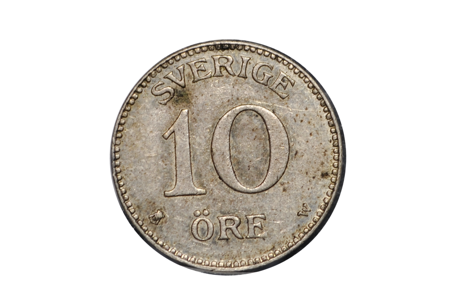 1919 Swedish 10 Ore Coin - UNC - Gustaf V - WW1 Collectible - Great for Birthdays, Collections