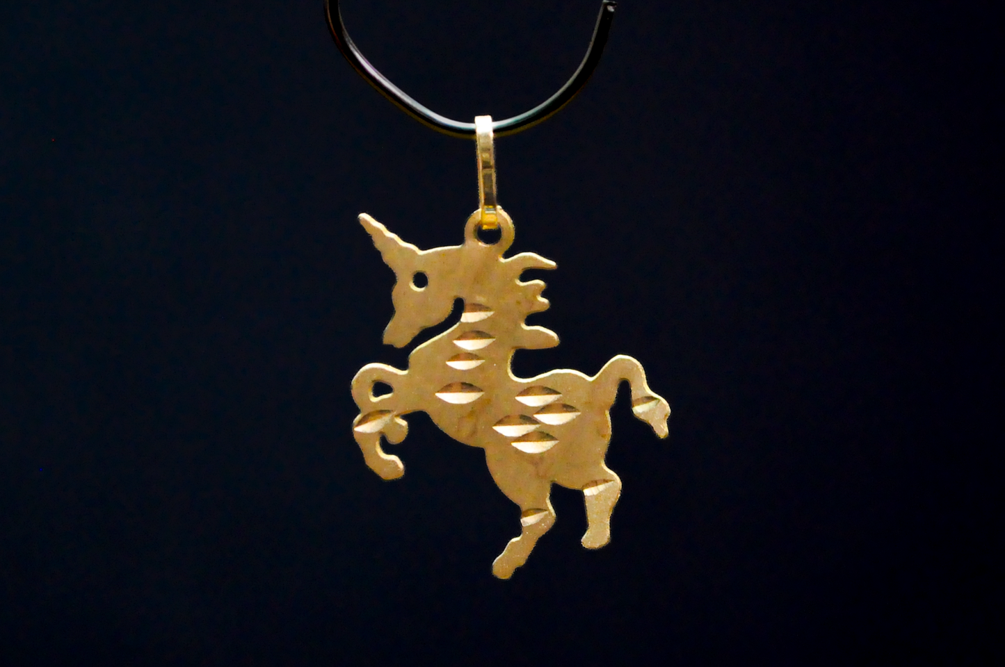 14 Karat Yellow Gold Unicorn Charm - .47 Grams - Stamped and Tested 14 Kt - Mythical Jewelry