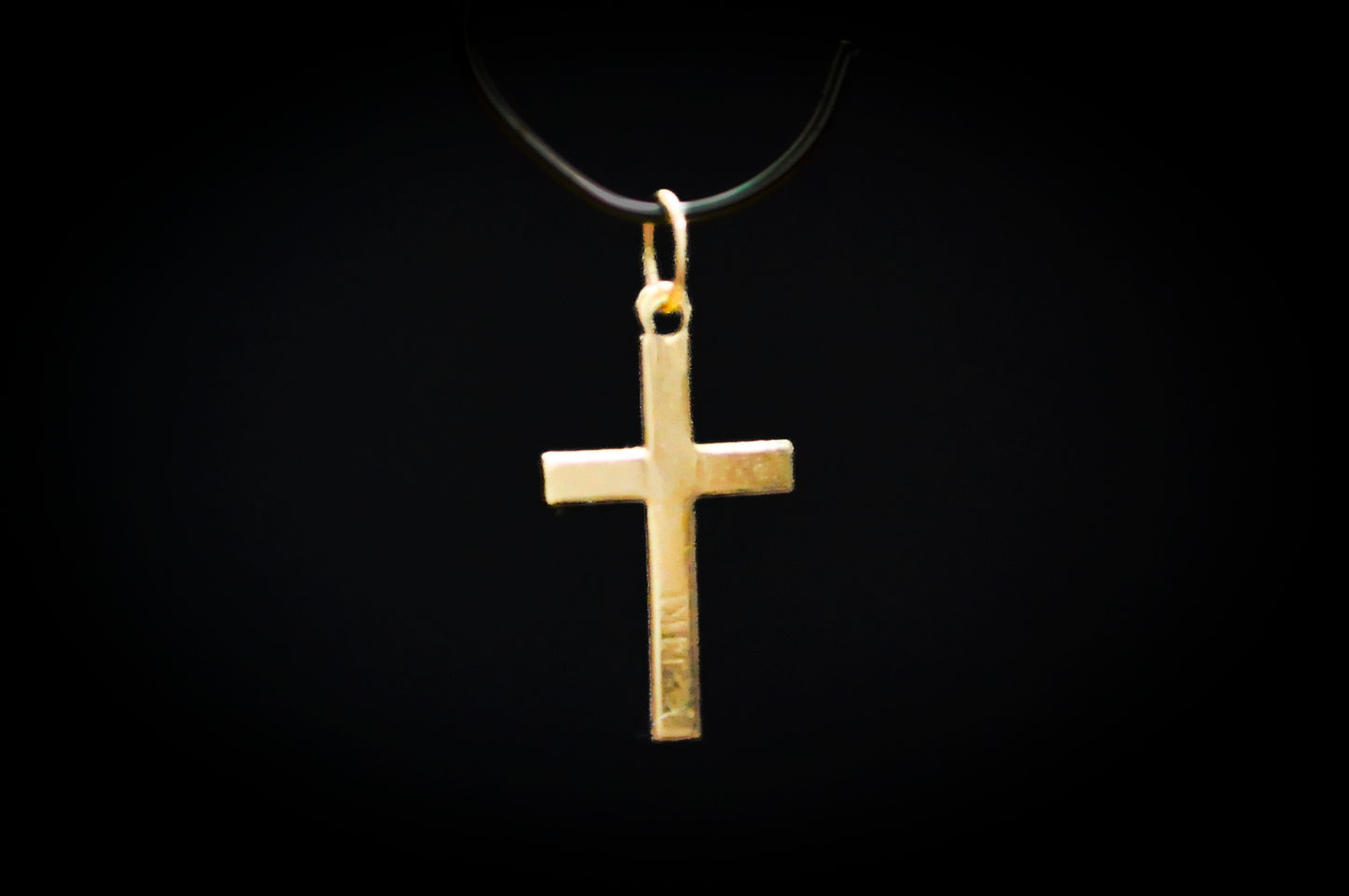 14 Karat Gold Laser Etched Cross/Crucifix Charm - .26 Grams - Stamped and Tested 14 Kt - Religious Charms