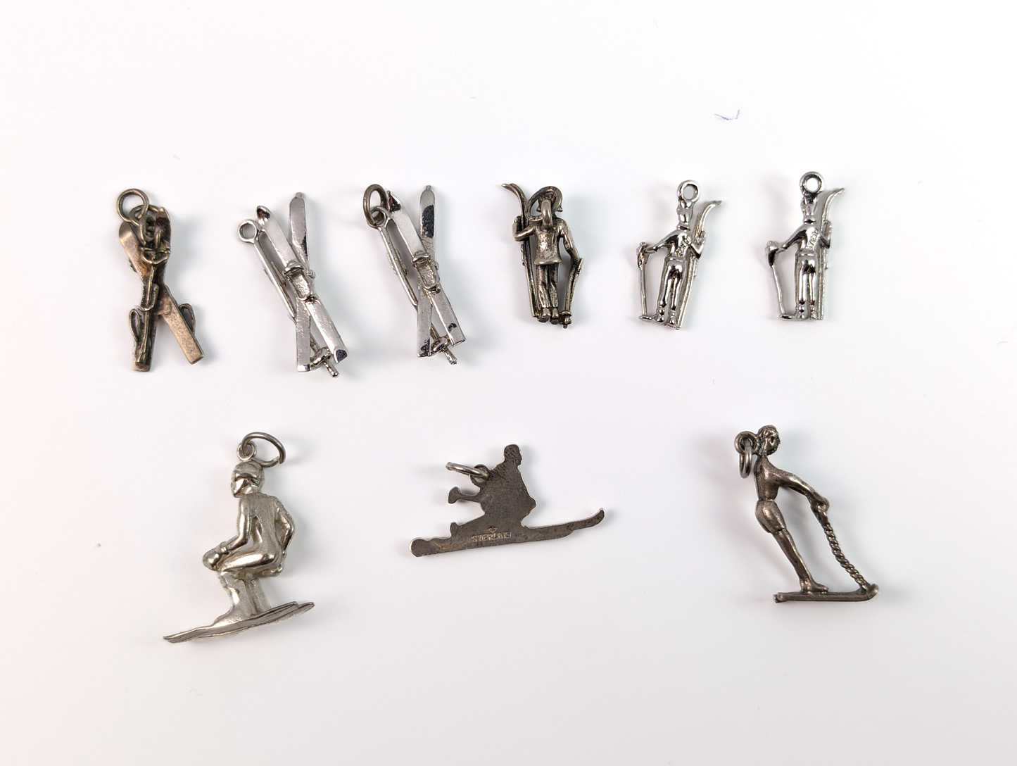 Sterling Silver Sports Charms - Choose by Charm! - Stamped and Tested Sterling - Olympics, Balls, Skiing