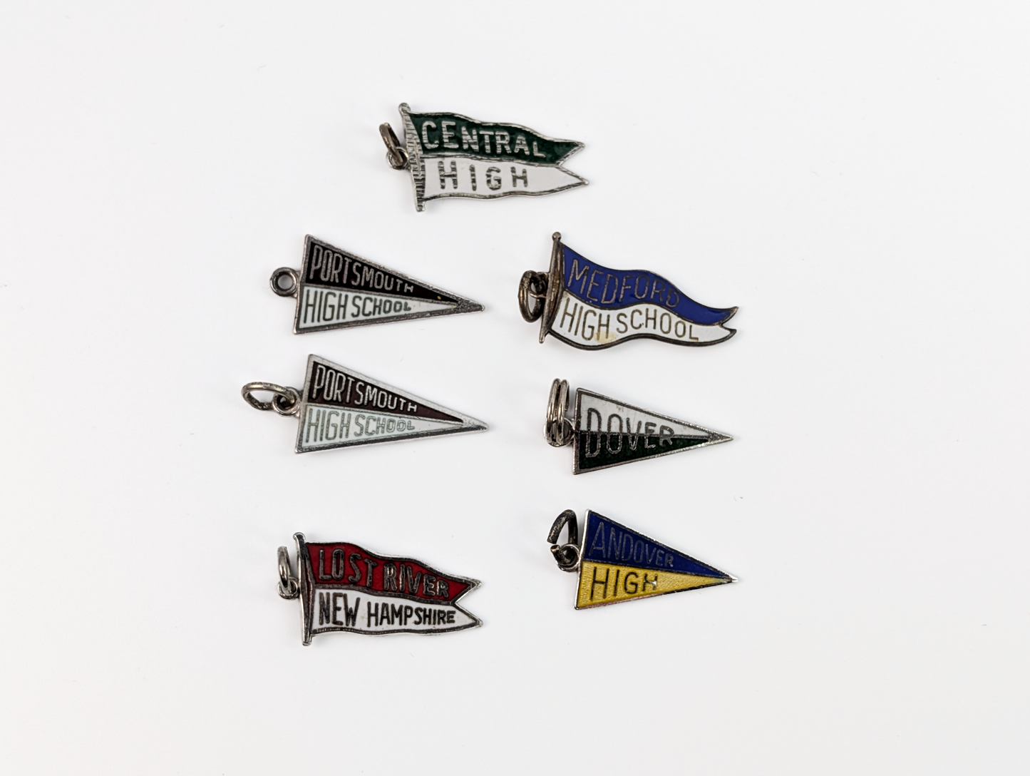 Sterling Silver Southern NH Northern Massachusetts Town High School Charms - Choose by Charm! - Stamped and Tested Sterling - Merrimack Valley, Seacoast Region