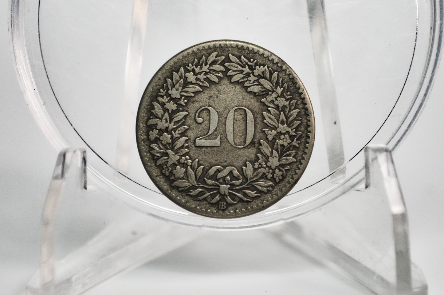 Rarer 1850 Switzerland 20 Rappen - VF/XF Condition - 1850 B Helvetica 20 Rappen - Swiss 20 Rappen 1850, Great Coin
