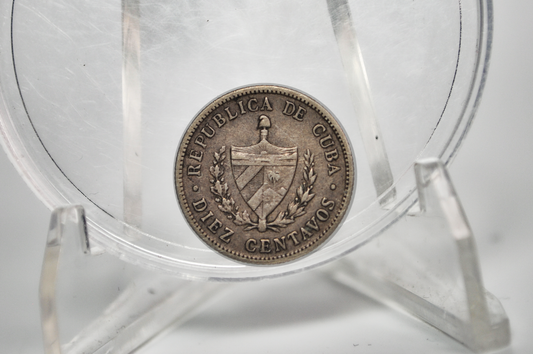 1915 Cuba Diez Centavo - First Republic of Cuba - Cuba 10 Centavo