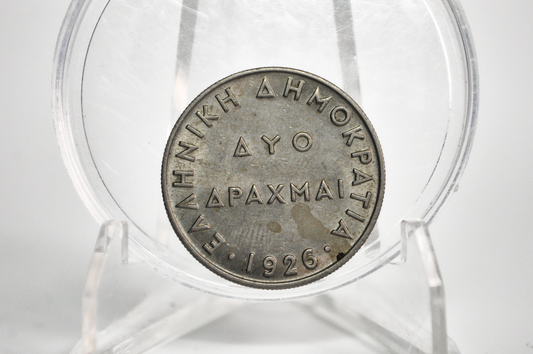 2 Drachma 1926 - Choice UNC - 2 Drachmai Hellenic Republic Greece