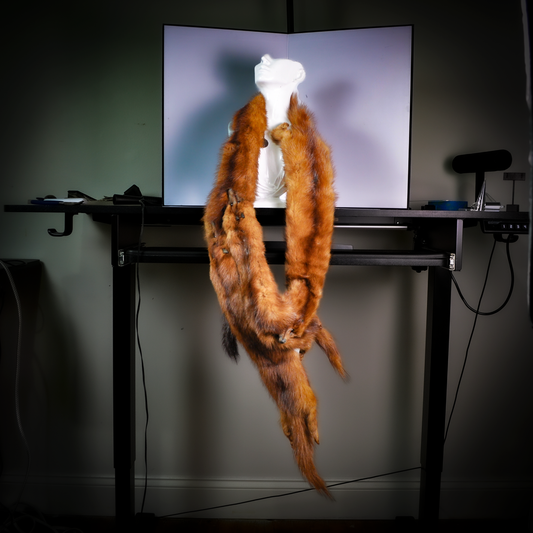 4 Mink Scarf/Shawl - Real Mink Fur - Taxidermized Mink Winter Wear
