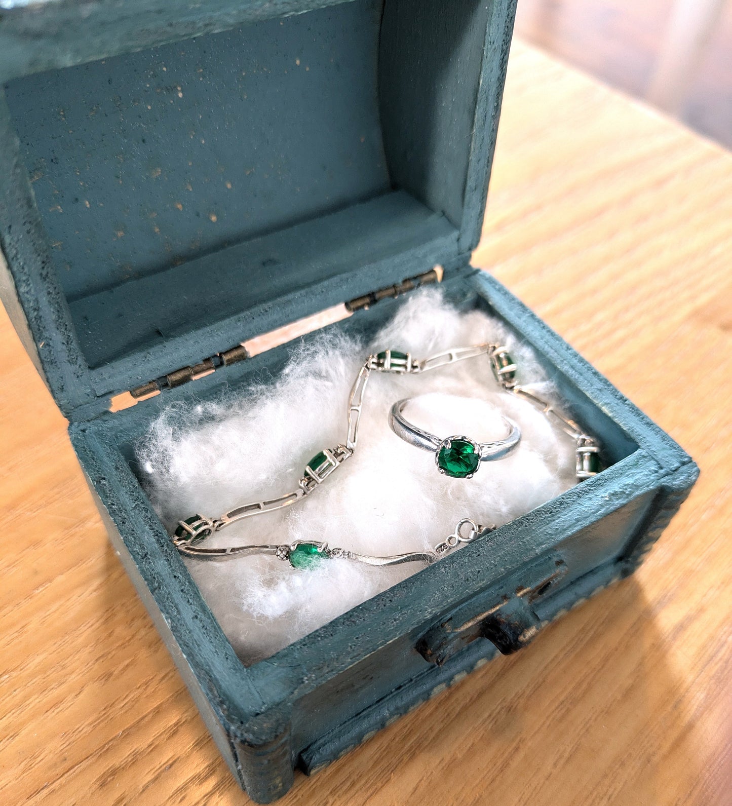 Treasure Chest - An Actual Treasure Chest Filled with Silver Jewelry, Old and Ancient Coins, Silver Coins, and other Treasures