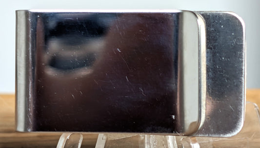 Vintage Buffalo Nickel on Moose Antler Money Clip With Stainless Steel Backing