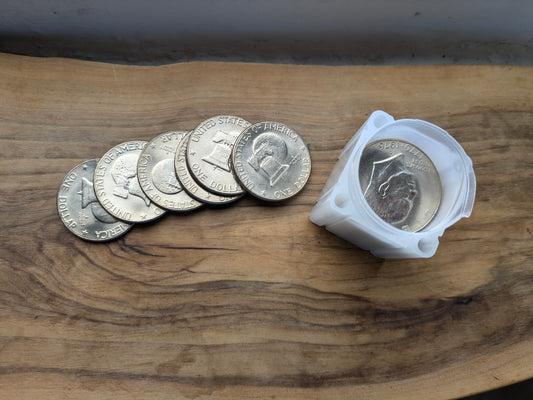 BU Roll of 1976-D Eisenhower Dollars - 1976-D Dollars BU Roll of 20 - D Mint 1976 Dollars