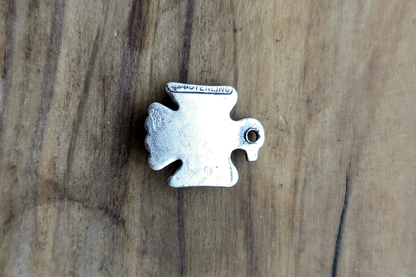 Sterling Silver Native American Turquoise Thunderbird Pendant - Stamped and Tested Sterling Silver - Rare Native American Jewelry