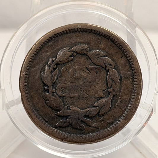 Scarce 1843 Braided Hair Large Cent Mature Head Large Letter Variety AG PCGS# 405845 OR 403943