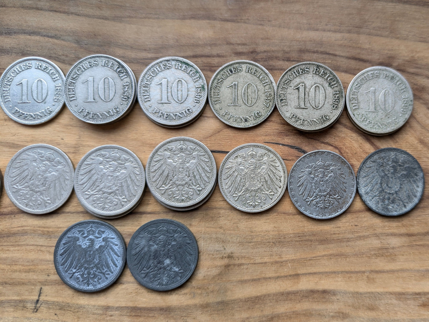 1800s and 1900s German 10 Pfennig - Great condition - Choose by Date - German Empire, WWI Era Germany Coin -