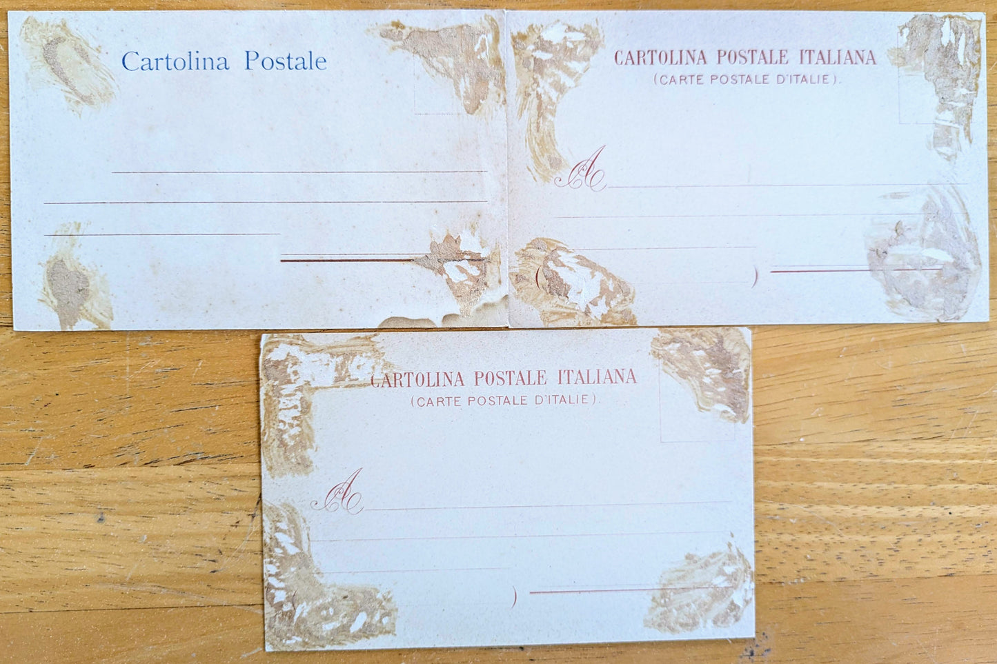 Lot of 3 1900s Napoli Italy Artist Scenes Postcards - Unposted/Blank - Pre-1907 Richter & Co. Naples Italian Painting Postcard