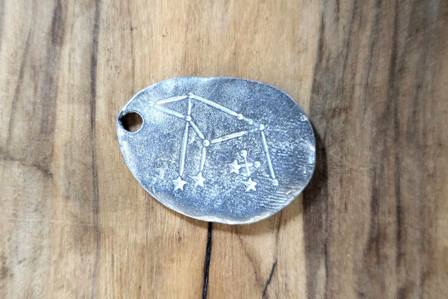 Sterling Silver 2022 Year and Sagittarius Dog Tag - Tested Sterling Silver - Astrology Pendant