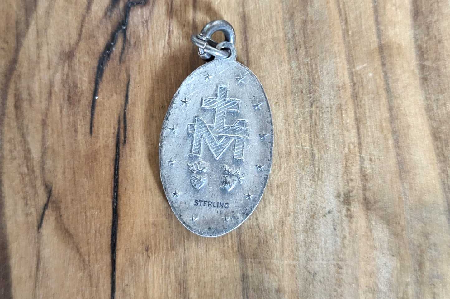 Sterling Silver Our Lady of Victory Mary Miraculous Medal - Stamped and Tested Sterling Silver - Our Lady of Victory - Our Lady Charm - HMH Religious