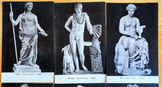 1910s Vatican Museum Roman Statues Black and White Postcard - Choose by Statue - Vintage Museo Vaticano Rome Lithograph Postcard