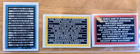 1921 Bentheim Germany 10 & 25 Pfennig 1 Mark Notgeld Set - Small Size Notgeld - 1921 German Emergency Currency Pfennig Note Set