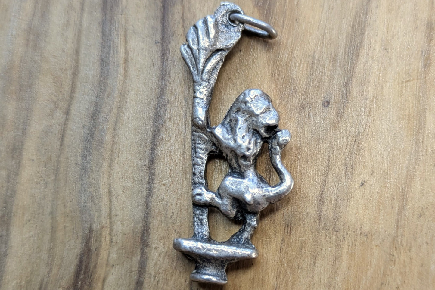 Silver Lion of Judah Charm - Stamped and Tested Sterling Silver - Religious Jewelry - Old Testament - Jesus Symbolism