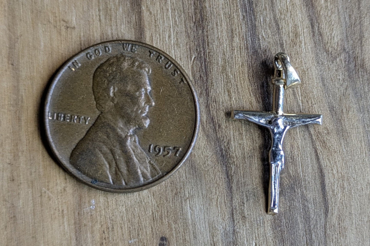 Dainty 14K Gold Jesus Crucifix Pendant - Stamped and Tested 10K Gold - Very Small Pendant